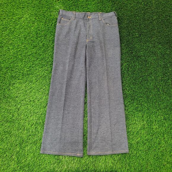 Vintage 80s LEE Bootcut Flared Jeans 34x31 Baggy Dark-Washed Talon - Picture 1 of 16